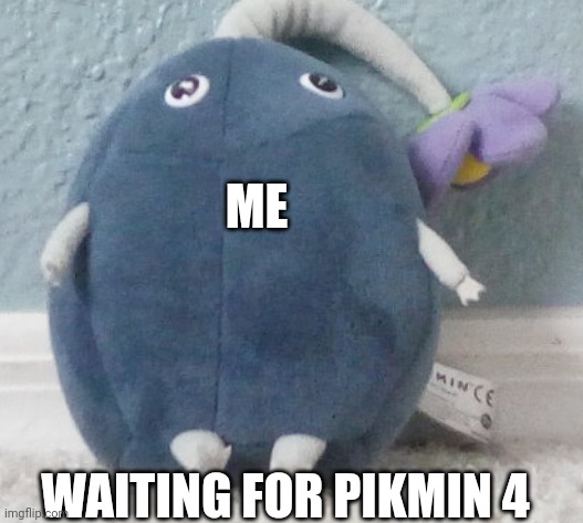 ME; WAITING FOR PIKMIN 4 | image tagged in rock pikmin | made w/ Imgflip meme maker