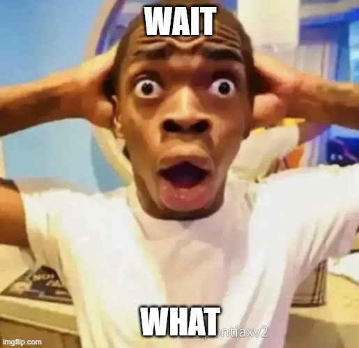 Shocked black guy | WAIT WHAT | image tagged in shocked black guy | made w/ Imgflip meme maker