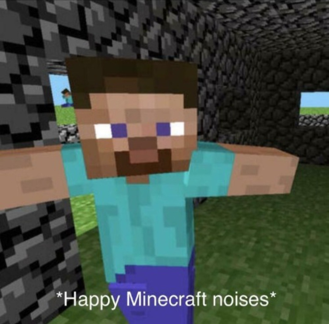 High Quality *Happy Minecraft noises* Blank Meme Template