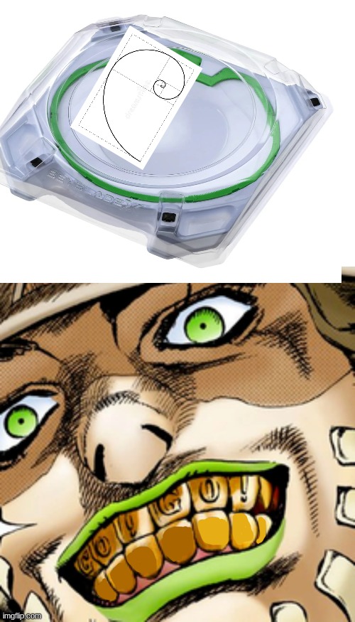 When you realize that the new gen of Beyblade is (technically) a Jojo reference | image tagged in gyro zeppeli smile template | made w/ Imgflip meme maker