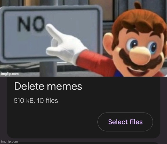 No!!! | image tagged in mario no sign | made w/ Imgflip meme maker