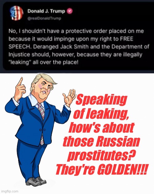 Not The Leaks He Loves | image tagged in hypocrisy,murderer,liar,fleecing the sheep,loser,mrs slander and libel | made w/ Imgflip meme maker