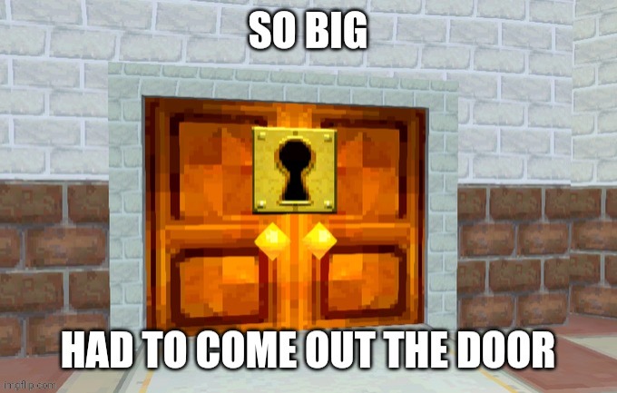 So big had to come out the door | image tagged in so big had to come out the door | made w/ Imgflip meme maker
