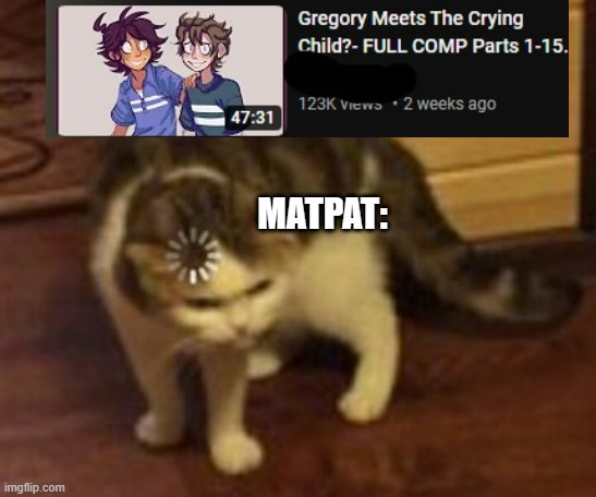 MatPat: | MATPAT: | image tagged in loading cat,game theory | made w/ Imgflip meme maker