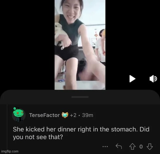 Now her dinner is dirty :/ | made w/ Imgflip meme maker