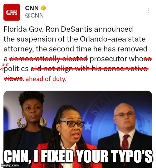 point of view | CNN, I FIXED YOUR TYPO'S | image tagged in florida man,florida,governor,presidential candidates,cnn | made w/ Imgflip meme maker
