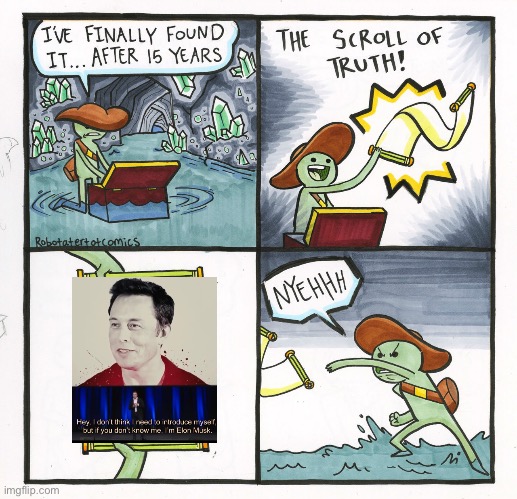 Quantum AI alleged “Elon Musk” | image tagged in memes,the scroll of truth | made w/ Imgflip meme maker