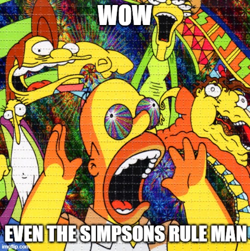 WOW; EVEN THE SIMPSONS RULE MAN | made w/ Imgflip meme maker