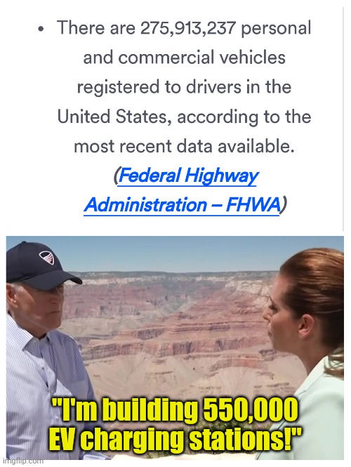 Not a problem... C'mon, Man!!! | "I'm building 550,000 EV charging stations!" | made w/ Imgflip meme maker