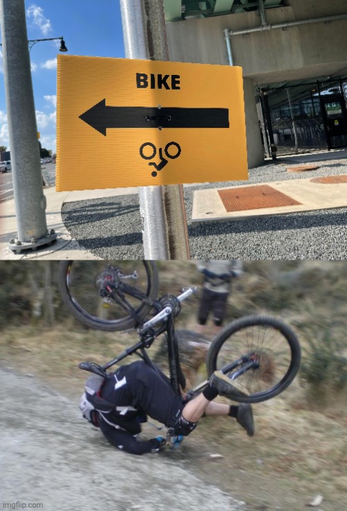 Upside down bike | image tagged in mountain biking,australian,bike,upside down,you had one job,memes | made w/ Imgflip meme maker