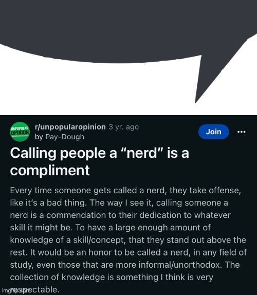 Nerd Speech Bubble | image tagged in nerd speech bubble | made w/ Imgflip meme maker