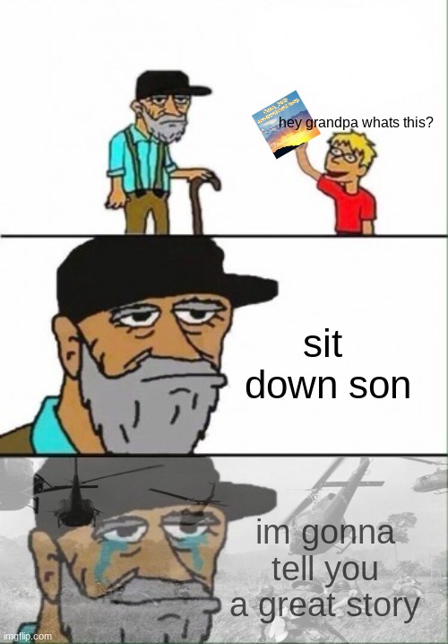 hmmm | hey grandpa whats this? sit  down son; im gonna tell you a great story | image tagged in hey grandpa what's this,funky | made w/ Imgflip meme maker