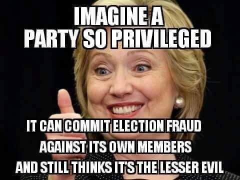 Clinton Not Lesser Evil Democrats more racist than racist Republ Blank Meme Template