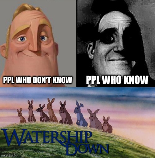 PPL WHO DON'T KNOW; PPL WHO KNOW | image tagged in traumatized mr incredible | made w/ Imgflip meme maker