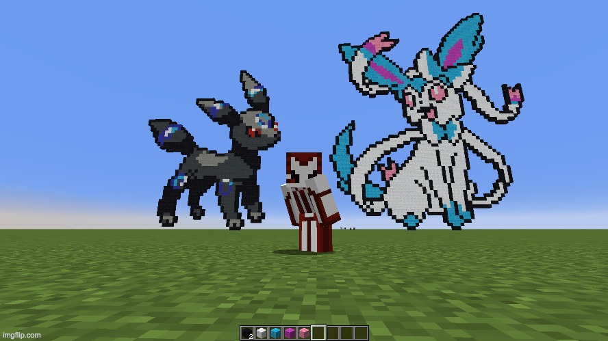 I built my two favorite pokemon! Please welcome Echos and Lily! | made w/ Imgflip meme maker