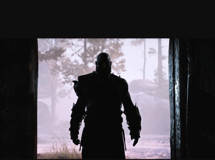 Kratos in the shadow Blank Meme Template
