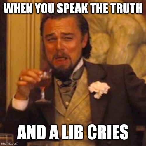 Boo hoo hoo hoo hoo | WHEN YOU SPEAK THE TRUTH; AND A LIB CRIES | image tagged in memes,laughing leo,liberals,leftists,antifa,crying | made w/ Imgflip meme maker