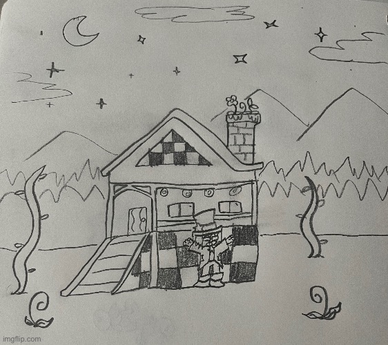 The house of wonder that can only be seen in a fairytale (or something idk) | image tagged in drawing | made w/ Imgflip meme maker