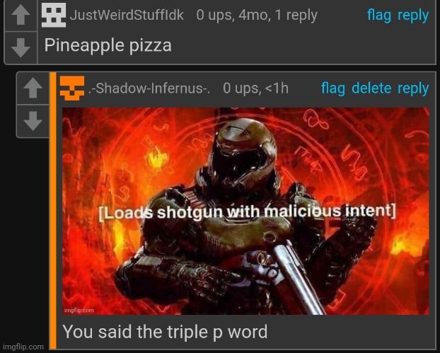 He said the triple p word :skull: | made w/ Imgflip meme maker