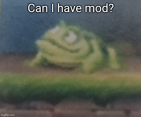 Used to be a mod prior to the Saucekuum and I still haven't gotten it back to this day | Can I have mod? | image tagged in frogoon | made w/ Imgflip meme maker
