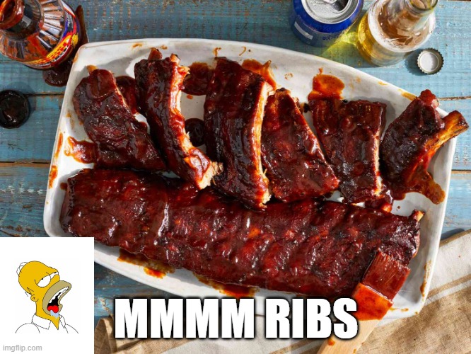 Ribs | MMMM RIBS | image tagged in food | made w/ Imgflip meme maker