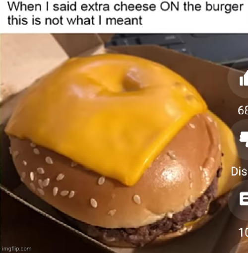 ruined a perfectly good burger ;,( | image tagged in burger,mcdonalds,you had one job,stupid people,whyyy,fast food | made w/ Imgflip meme maker