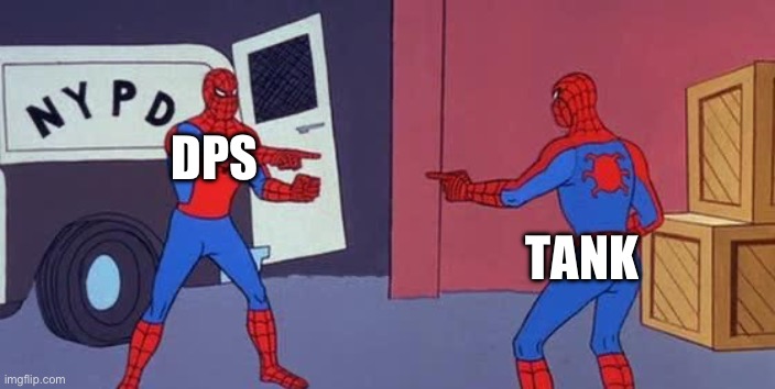 Spider Man Double | DPS; TANK | image tagged in spider man double | made w/ Imgflip meme maker