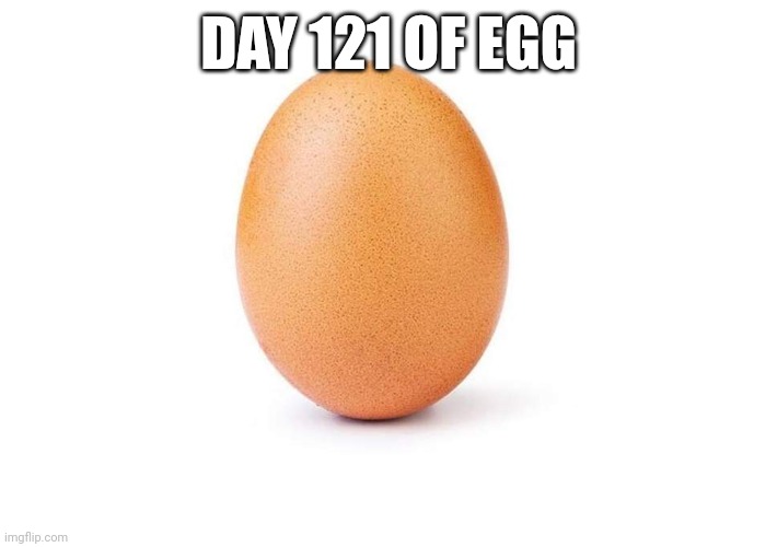 EGG | DAY 121 OF EGG | image tagged in eggbert,egg,eggs | made w/ Imgflip meme maker