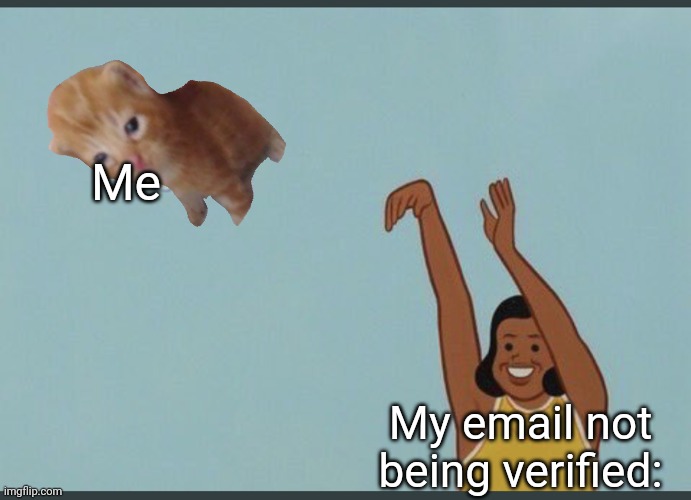 baby yeet | Me; My email not being verified: | image tagged in baby yeet,sad | made w/ Imgflip meme maker