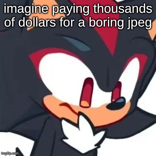 screenshot and right clicking: | imagine paying thousands of dollars for a boring jpeg | image tagged in cookie run shadow edit i think | made w/ Imgflip meme maker