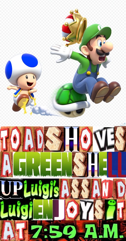 image tagged in toad,luigi,expand dong | made w/ Imgflip meme maker