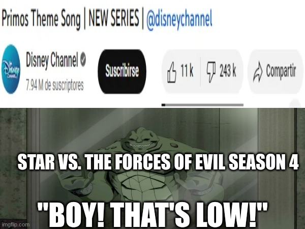 Disney TVA Needs to learn from their mistakes | STAR VS. THE FORCES OF EVIL SEASON 4; "BOY! THAT'S LOW!" | image tagged in disney,disney channel | made w/ Imgflip meme maker