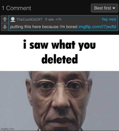 image tagged in i saw what you deleted | made w/ Imgflip meme maker