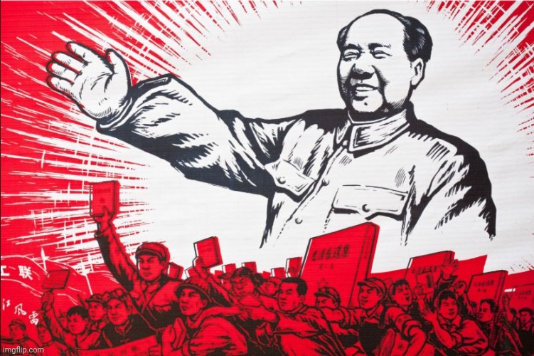 *gets triggered* | image tagged in chairman mao propoganda poster meme | made w/ Imgflip meme maker