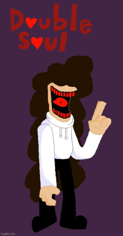Double Soul, the God of Glitches. (art by Mr. Mystery) | made w/ Imgflip meme maker
