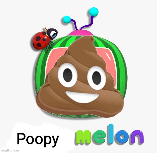 Cocomelon new logo | Poopy | image tagged in cocomelon logo,memes,poop,cringe | made w/ Imgflip meme maker