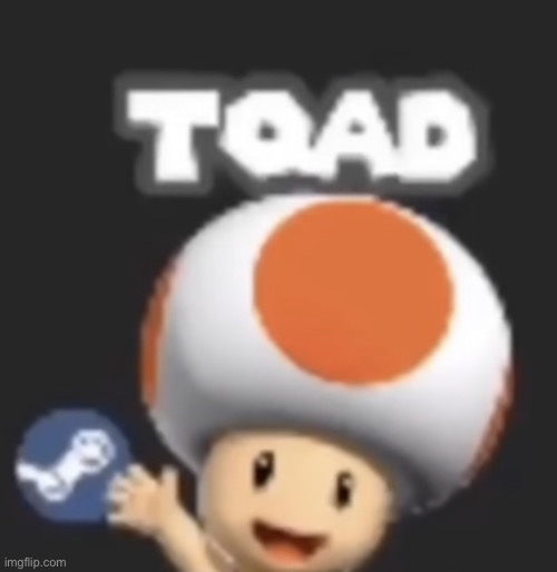 Toad on steam | image tagged in toad on steam,low quality | made w/ Imgflip meme maker