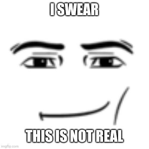 man face | I SWEAR THIS IS NOT REAL | image tagged in man face | made w/ Imgflip meme maker