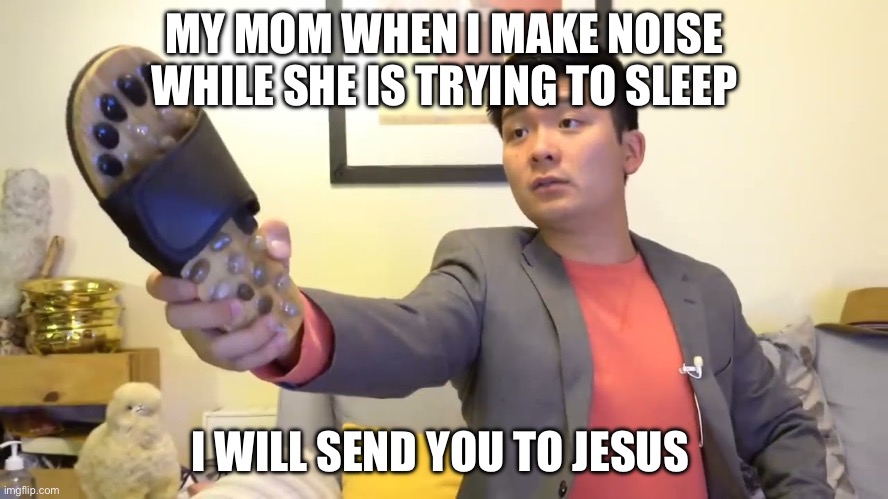 Steven he "I will send you to Jesus" | MY MOM WHEN I MAKE NOISE WHILE SHE IS TRYING TO SLEEP; I WILL SEND YOU TO JESUS | image tagged in steven he i will send you to jesus | made w/ Imgflip meme maker