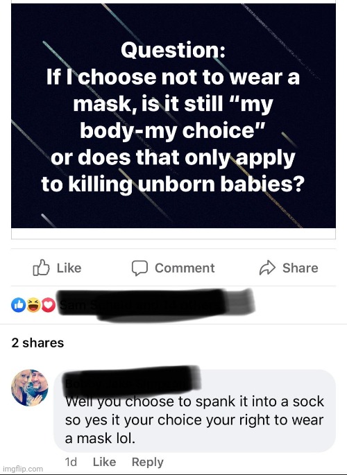 #3,147 | image tagged in comments,cursed,abortion,mask,my body my choice,funny | made w/ Imgflip meme maker