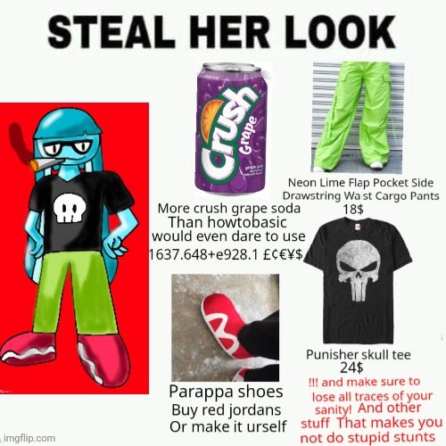 How to look just like my splatoon & osmosis Jones oc,  skatez | made w/ Imgflip meme maker