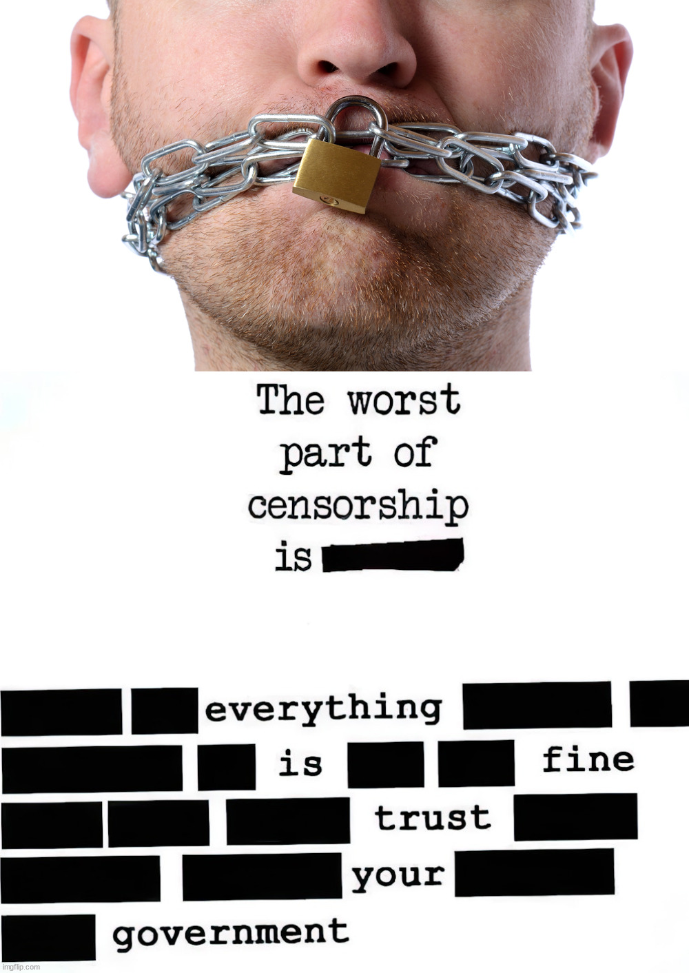 image tagged in censorship,politics | made w/ Imgflip meme maker