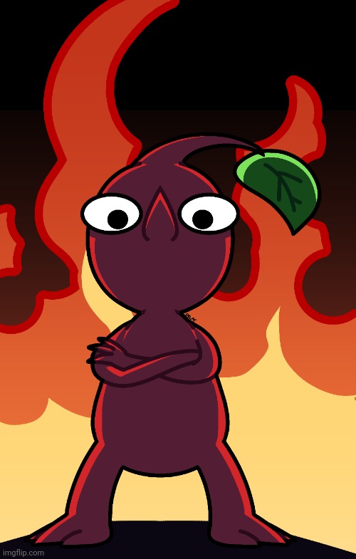 Red Pikmin (Art by delatoid) | made w/ Imgflip meme maker