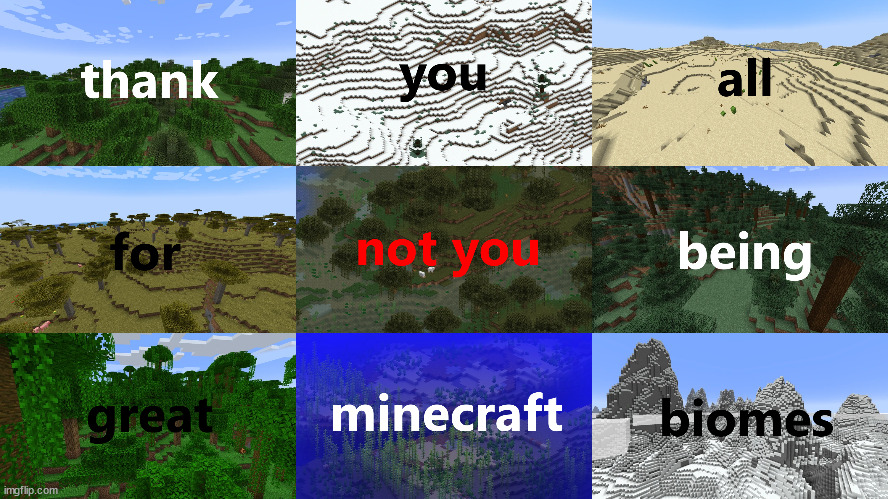 u n t i t l e d | image tagged in minecraft,thank you not you | made w/ Imgflip meme maker