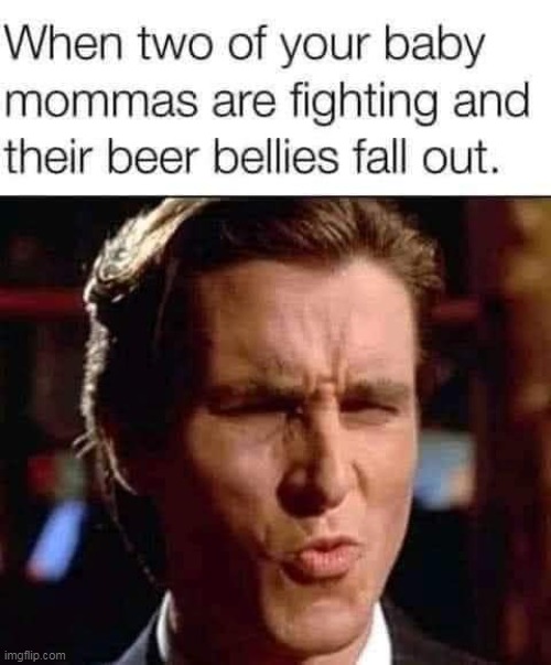 woooooooooooo | image tagged in baby momma,repost,funny,fight,beer bellies | made w/ Imgflip meme maker