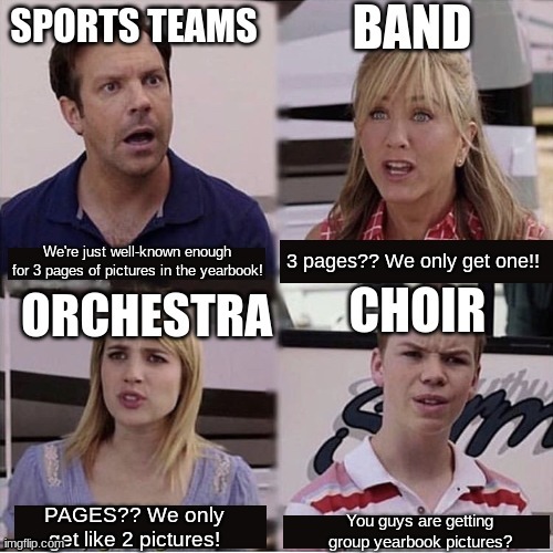More memes like this in the new stream Musicians_of_Imgflip! | image tagged in band,orchestra,choir,school,new stream | made w/ Imgflip meme maker