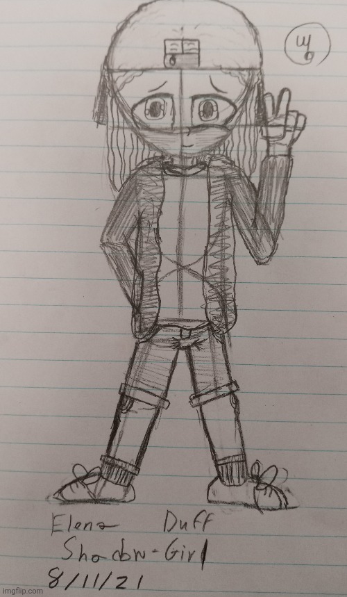 Elena Duff, Shadow Girl, sketch I made during school. | made w/ Imgflip meme maker
