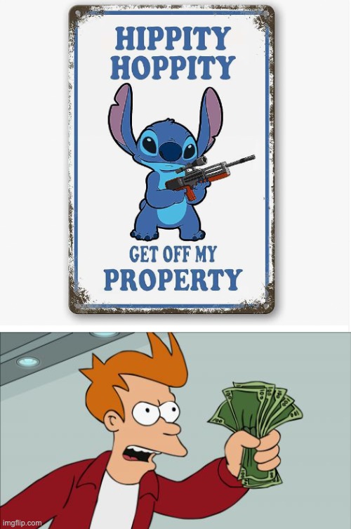 image tagged in memes,shut up and take my money fry,lilo and stitch,stitch | made w/ Imgflip meme maker