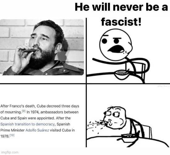 Notorious communist Fidel Castro was friends with notorious fascist ...