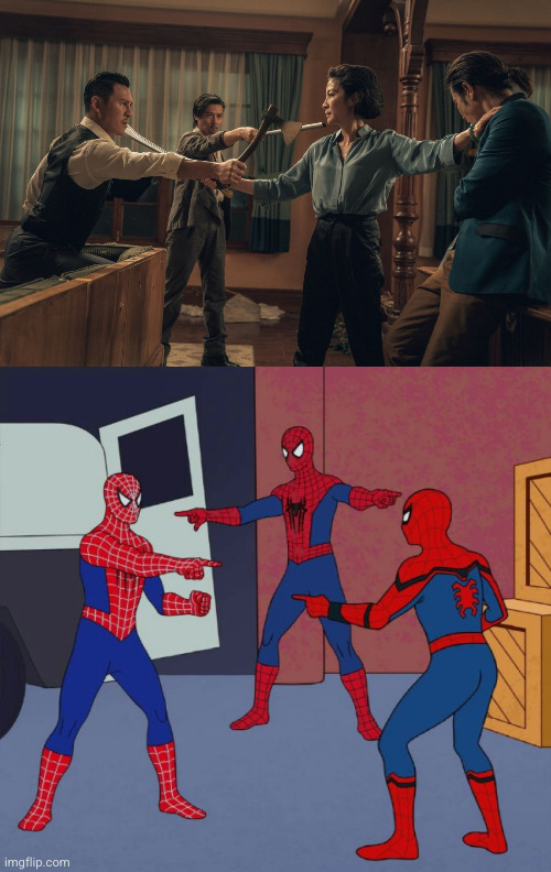 Ip man or spiderman.... | image tagged in master z,spider man triple | made w/ Imgflip meme maker